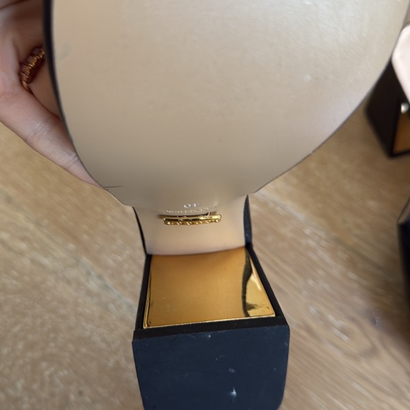 Gucci Black Leather Mules with Gold Accents - Picture 2 of 5